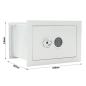 Preview: Rottner Wandtresor EN1 Stone SE 35 Premium Elektronikschloss weißaluminium T04937